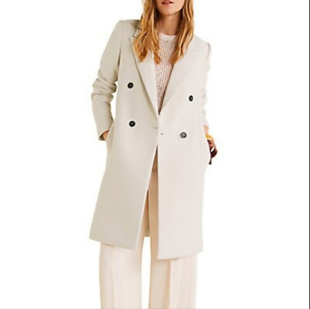 Mango Wool Trench Coat